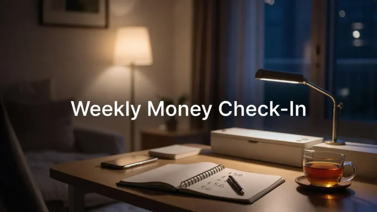 주간 돈 점검이 자꾸 미뤄질 때 | 혼자 보는 5분 머니 체크인